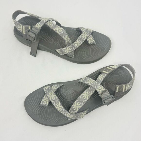 Chaco Z/Volv 2 Gray Green Tribal Strap Lightweight Performance Sandals - Picture 3 of 15